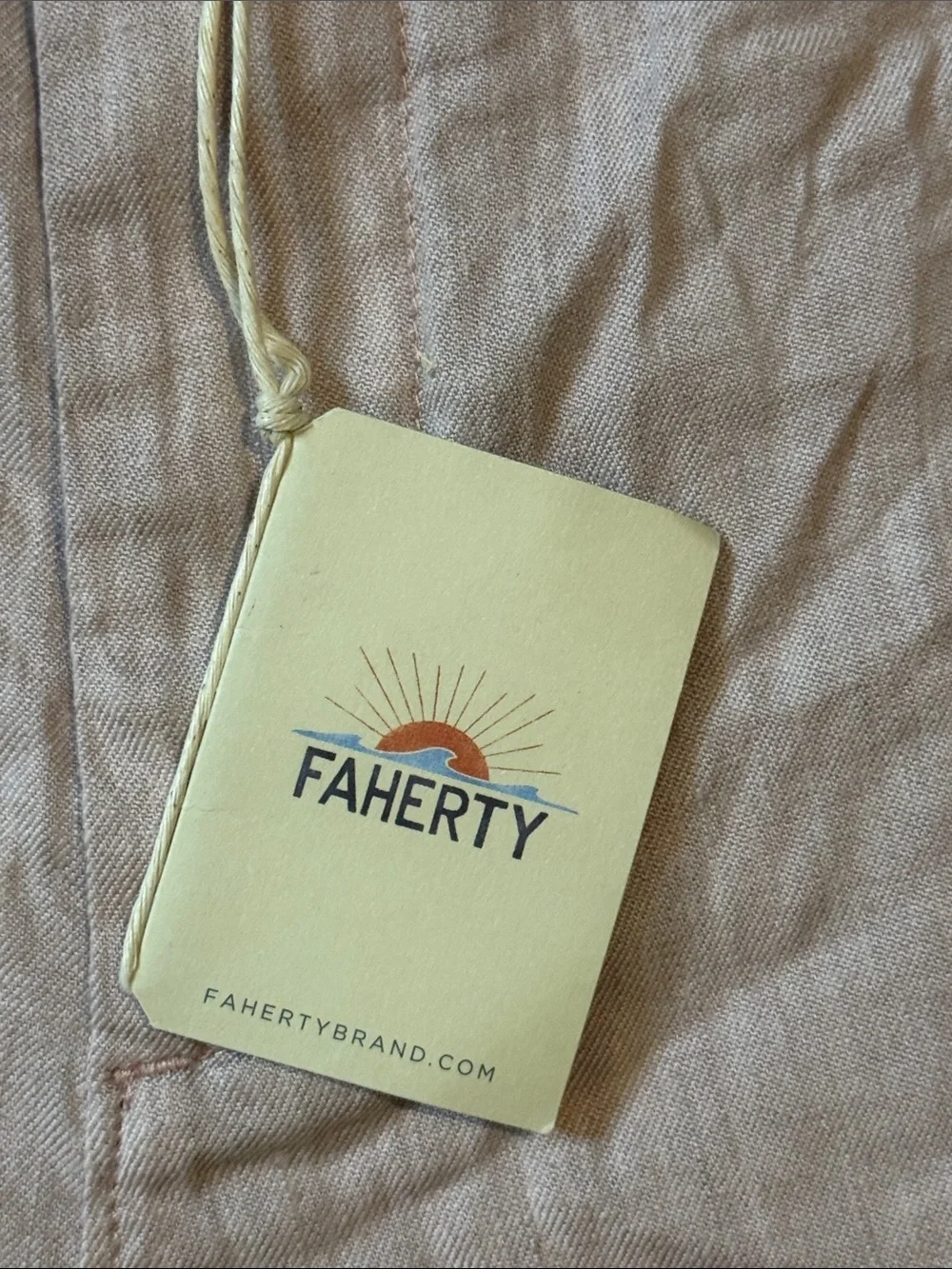 Faherty Brand Pink Linen Blend Shorts Men's Size 40 NWT original 128